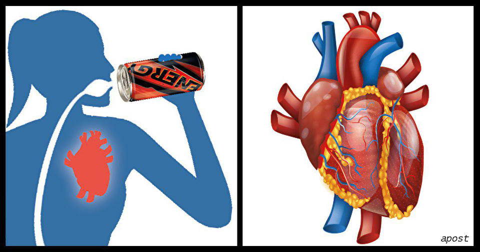Вот что будет с вашим сердцем после 2 банок энергетика в день Сначала прилив энергии, но потом...